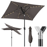 Sekey Parasol 210 x 140 cm Aluminum Parasol Rectangular, with Crank